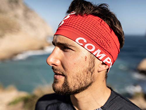 COMPRESSPORT Headband On/Off Cinta, Unisex-Adult, Rojo, Talla Unica