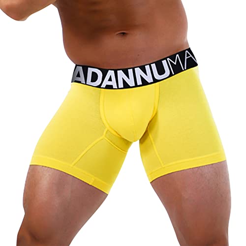 con cintura baja para hombre casual sexy ropa interior pantalón fino de terciopelo bragas calzoncillos boxeador ropa interior sólido calzoncillos ropa interior hombre rojo, amarillo, XL