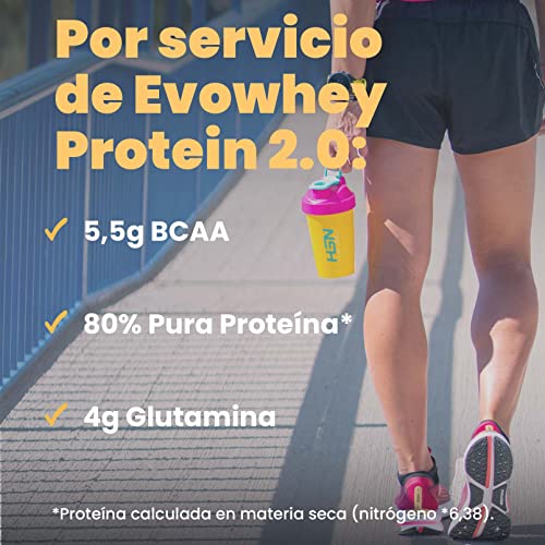 Concentrado de Proteína de Suero de HSN Evowhey Protein 2.0 | Sabor Chocolate Blanco 500 g = 17 Tomas por Envase | Whey Protein Concentrate | No-GMO, Vegetariano, Sin Gluten ni Soja