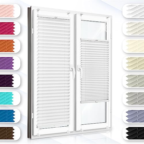 Concept Blinds - Persiana Plisada Personalizada SIN perforación - Colección Premium 18 Colores de Tela - Montaje rápido y fácil (Altura de 150 cm a 230 cm)