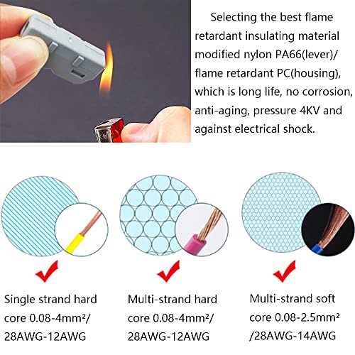 Conectores Eléctricos, CESFONJER 14 Piezas SPL-2M Conector Rapido, Conectores de cables compactos, Bornes de Conexion Electrica, Combinación de libertad (Mini estilo)
