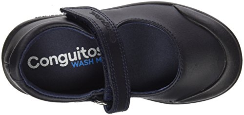 Conguitos Merceditas Colegial Lavable Velcro Merceditas, Niñas, Azul (Marino 2), 28 EU (10 UK)