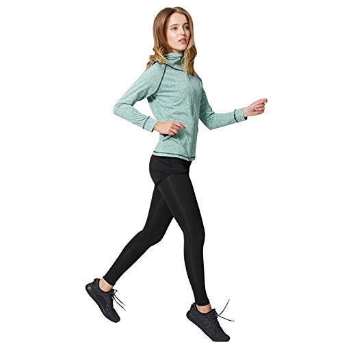 Conjunto Chandal Mujer Completo Conjuntos Deportivos para Mujer Deporta Ropa Chándal Traje Deportivo de jogging Yoga Set Conjunto de Gimnasio Ejercicio Entrenamiento Fitness Tenis Ropa (Verde, L)