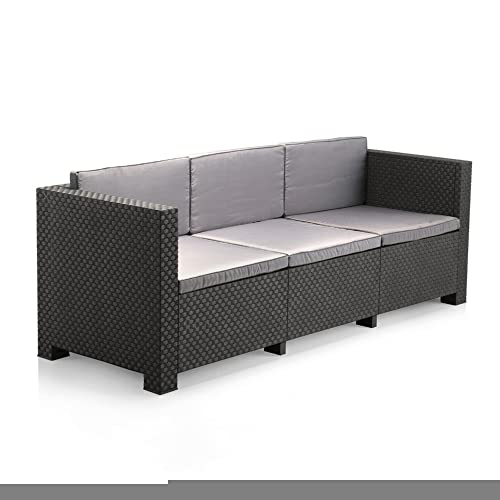 Conjunto muebles de jardín diva tropea grafito