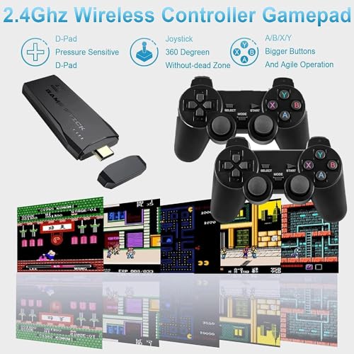 Consola Retro 4K HDMI conectable a TV con 23.000 Juegos y Dos mandos inalámbricos de 2,4 GHz. Consola de Videojuegos Retro. Consola Manual y configurada