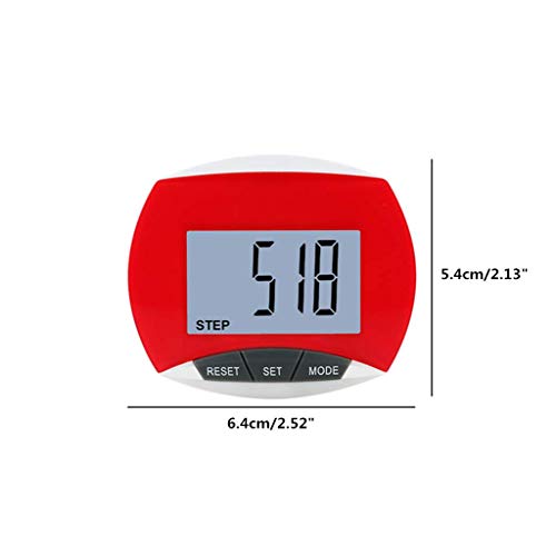 Contador electrónico de pasos para fitness, podómetro digital, impermeable, movimiento de pasos, contador de calorías, para correr y caminar para W/C, cronómetro silencioso, cronómetro silencioso,
