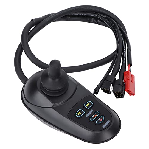 Controlador de joystick, Controlador de accesorios de silla de ruedas eléctrica 24V DC, Controlador 4P con freno, Controlador de palanca de mando eléctrico profesional cepillado