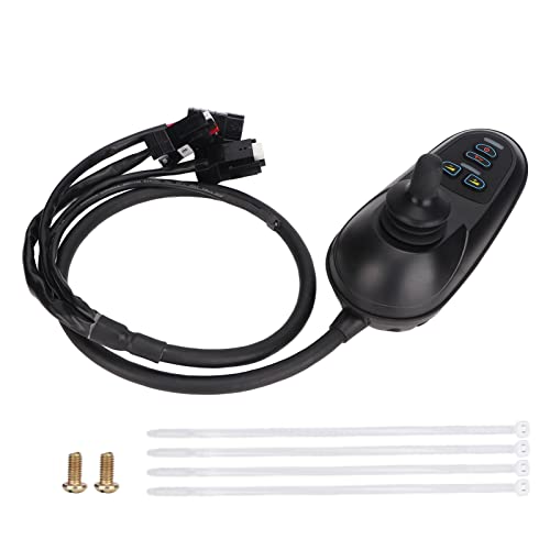 Controlador de Joystick para Silla de Ruedas, DC 24V Controlador de Joystick Universal para Silla de Ruedas Eléctrica IPX5 Accesorio para Sillas de Ruedas de Rotación Libre a Prueba de Agua Alta Sensi