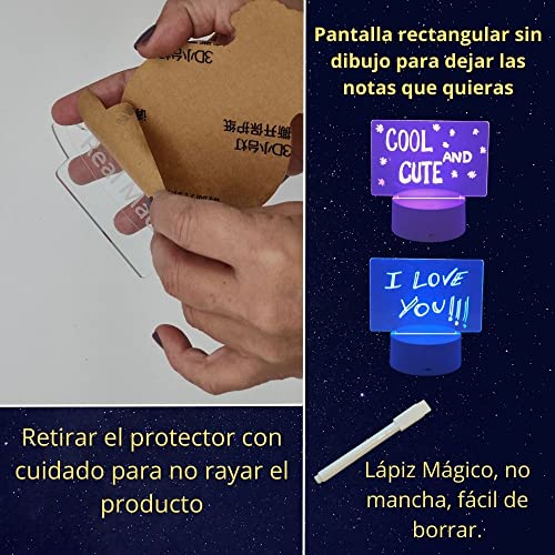 Cool&Cute Lámpara led mesita de noche R Madrid con 2 Pantallas y 16 colores de luz- real madrid regalos- luz quitamiedos- cosas de futbol para niños- lampara escudo madrid