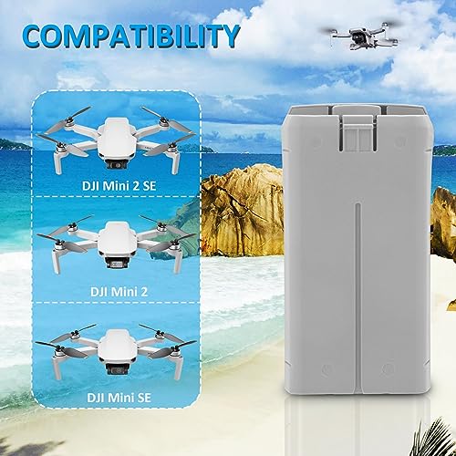 Coolshow Smart Flight Mini 2 Batería Mini 2 SE de repuesto de 2400 mAh, 2 unidades, 31 minutos, tiempo máximo de vuelo, compatible con DJI Mini 2, Mini 2 SE, Mini SE