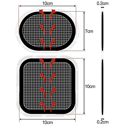 Coomatec 9 Piezas electrodo de cinturón, Compatible con ABS Series, electrodo de Repuesto para Cinturones musculación Abdominales