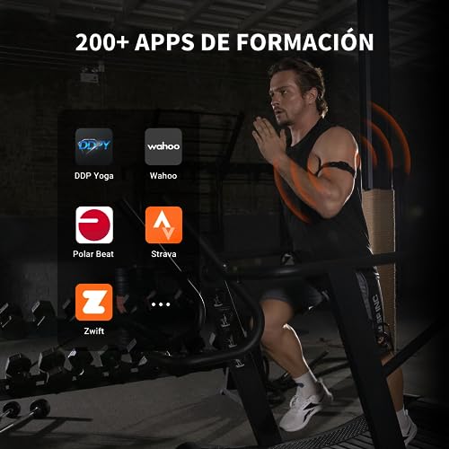 COOSPO HW9 Pulsómetros Banda Frecuencia Cardiaca Bluetooth5.0 Ant+ con Memoria Sensor LED, HRV Zona IP67 Impermeable Rechargeable Heart Rate Monitor Bracelet Compatible con Wahoo Strava Polar