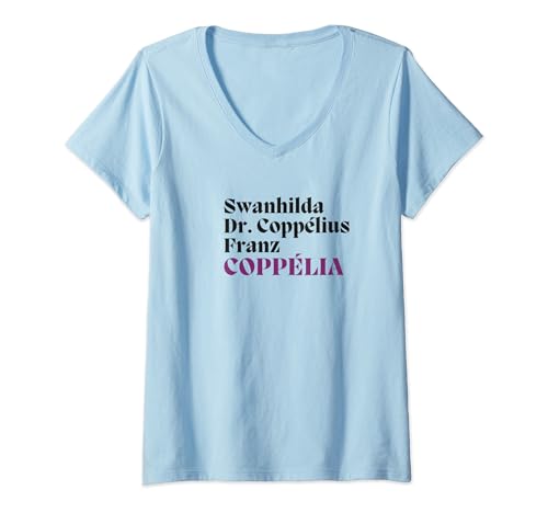 Coppélia BALLET Personajes principales Lista de reparto Bailarina Gráfico Camiseta Cuello V