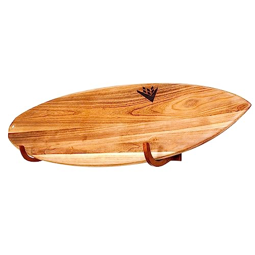 COR Surf - Soporte de Pared para Tablas largas y Cortas de Surf, para Interiores y Exteriores, Madera Natural