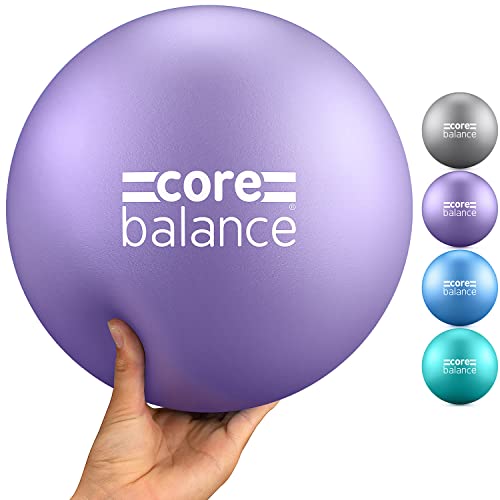 Core Balance Pelota de Pilates Pequeña. Softball 23cm Diámetro. Antideslizante, Anti Reventones, PVC Seguro. para Yoga, Rehabilitación y Entrenamiento en Casa. Fácil de Inflar, Máx. 200kg. 4 Colores.