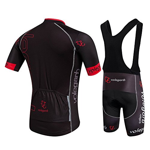 Cornasee Ropa Ciclismo Verano para Hombre Ciclismo Maillot y Culotte Pantalones Cortos (Negro,XL)