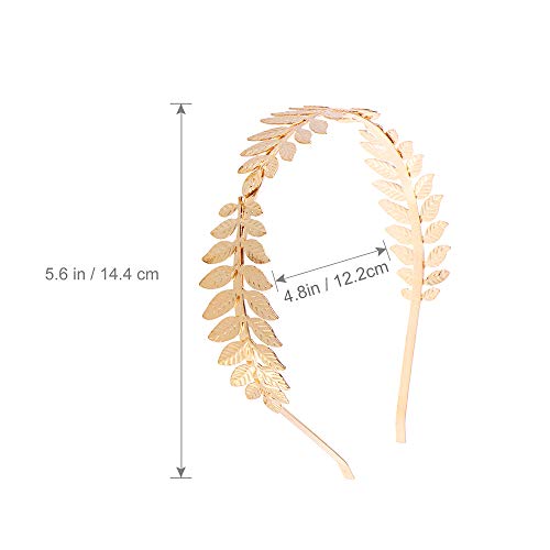 Corona de hojas romanas, Diadema de hoja dorada estilo griego corona de pelo nupcial para el Cabello Boda Tiara Nupcial Brillante Accesorios para el Cabello