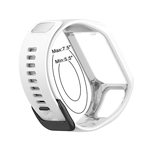 Correa de repuesto compatible con Tomtom Runner 2 3, Spark 3, Golfer 2, correa de silicona suave para reloj Tomtom Spark Cardio., Code,