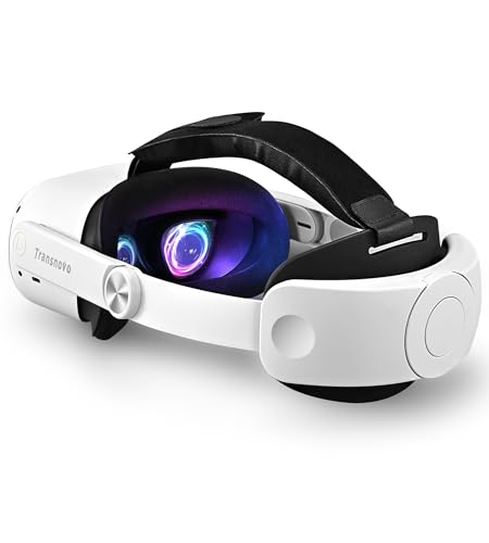 Correa para la Cabeza Compatible con Oculus Quest 2, TRANSNOVO Correa Elite Ajustable VR Accesorios de Cabeza para Mayor Soporte y Comodidad