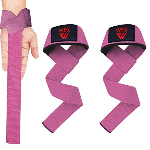 Correas de Levantamiento de Pesas Soporte de muñeca Acolchado Neopreno Gimnasio Cross Training Hand Bar Correas de Levantamiento de Pesas Bodybuilding Ejercicio Puños Deadlift Hombres Mujeres (Rosa)