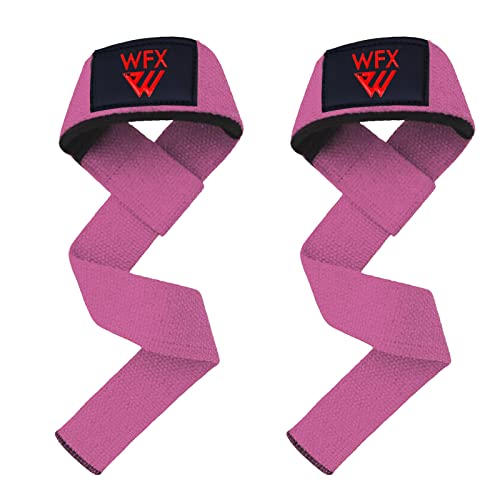 Correas de Levantamiento de Pesas Soporte de muñeca Acolchado Neopreno Gimnasio Cross Training Hand Bar Correas de Levantamiento de Pesas Bodybuilding Ejercicio Puños Deadlift Hombres Mujeres (Rosa)