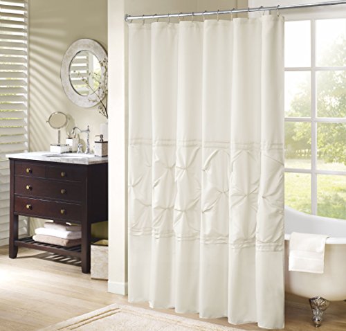 Cortinas de baño Comfort Spaces., Tejido, Marfil, 72"x72"