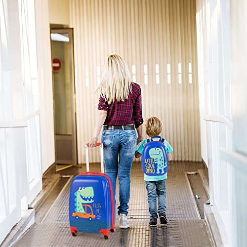 COSTWAY Maleta Infantil Niños, Equipaje de Viaje con Mochila, Juego de Mochila y Maleta Viaje con Ruedas, Cabina Trolley