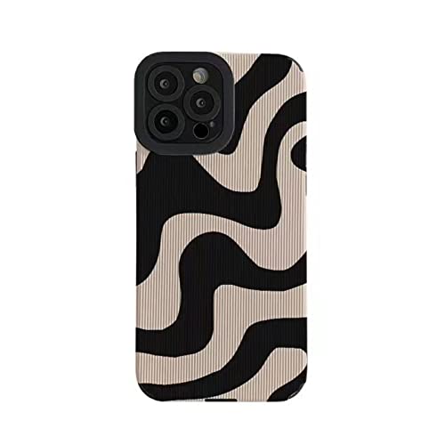 COTCLO Burga - Funda de teléfono con rayas de cebra para iPhone 14 Pro Max 11 12 13 Pro 7 8 Plus X Xs Max Xr funda de silicona suave a prueba de golpes para iPhone 13 Pro, oscuro