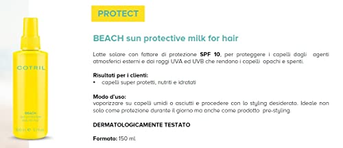 Cotril Beach 2022 - Kit de champú Hair&Body 300 ml, Afrwe Sun Recovery Mask 200 ml, Sun protective Milk for Hair 150 ml