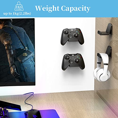 Cozycase Adhesivo Soporte de Pared para Mando - Universal Soporte Pared para Controller Gamepad de Xbox / PS5 / PS4 (Negro)