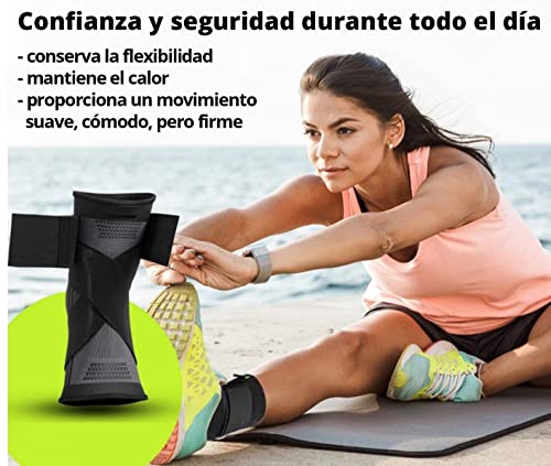 CPFITT Tobillera Para Esguince, Fascitis Plantar, Protección, Estabilizadora, Soporte Tobillo, Recuperación, Compresión, Lesión, Hinchazón, Ajustable, Mujer o Hombre, Deporte, Padel, Crossfit