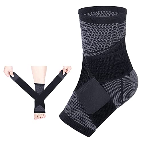 CPFITT Tobillera Para Esguince, Fascitis Plantar, Protección, Estabilizadora, Soporte Tobillo, Recuperación, Compresión, Lesión, Hinchazón, Ajustable, Mujer o Hombre, Deporte, Padel, Crossfit