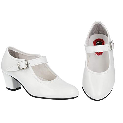 Creaciones PASOS DE BAILE Zapatos Flamenca - Sintético para: Mujer Color: Blanco Talla: 41