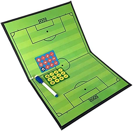 CREADY® Pizarra Entrenador de Futbol, Carpeta Táctica para Entrenar, Regalos para Entrenadores, Pizarra Magnetica Futbol, Pizarra Futbol Entrenador con Fichas Magnéticas y Rotulador