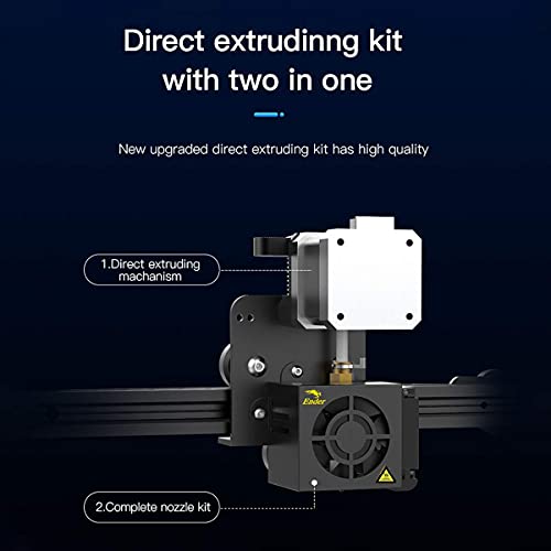 Creality Upgraded Direct Extruder Kit for Ender 3, Ender 3 Pro, Ender 3 V2, Comes with 42-40 Stepper Motor, 1.75mm Direct Drive Extruder, Fan and Cables Support Flexible Filament