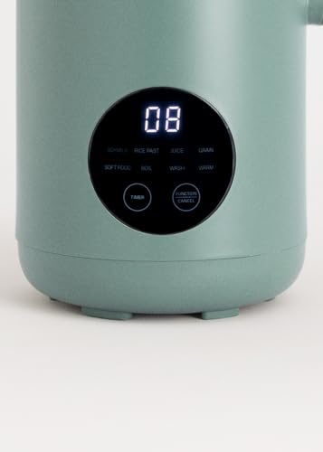 CREATE/VEGAN MILK MAKER/Máquina multifunción de 800ml para leches vegetales Verde Sage/Programable hasta 12h, 6 programas automáticos, 2 en 1, sin grumos, 600W