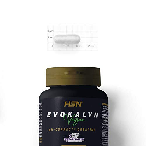 Creatina Alcalina Kre-Alkalyn® Evokalyn de HSN | 240 Cápsulas Vegetales 1500 MG de Creatina Kre Alkalyn por Dosis Diaria | No-GMO, Vegano, Sin Gluten