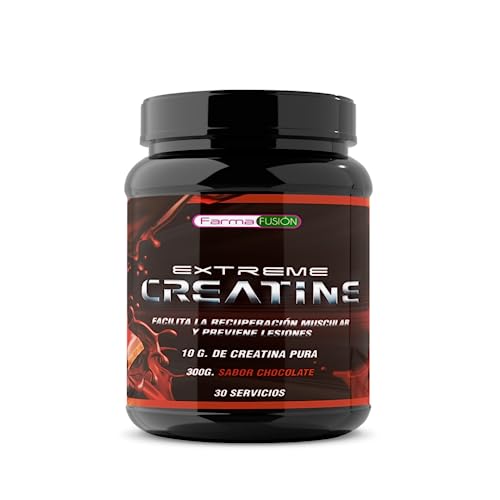 Creatina Monohidrato 100% microfiltrada | 5000mg de Creatina por dosis diaria | Mejora la resistencia física y el crecimiento muscular | Fácil disolución y máxima asimilación | 300g (Chocolate)