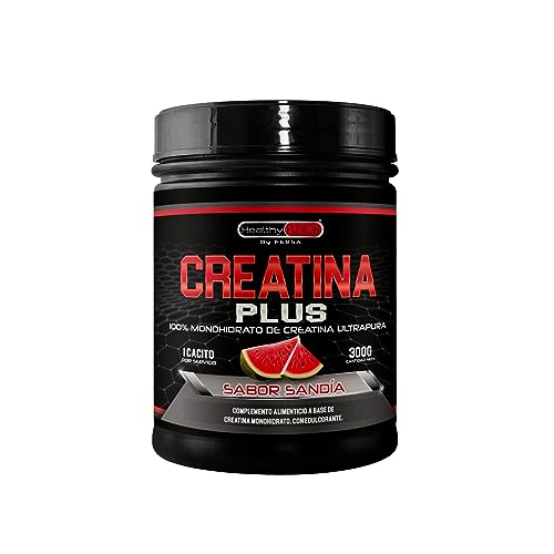 Creatina Monohidrato en polvo | 100% Creatina Pura Monohidrato sin añadidos| Favorece el crecimiento muscular y aumenta el rendimiento físico | Alta solubilidad | 300g Sabor Sandía