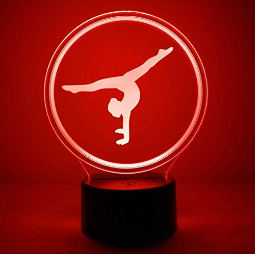 Creativo 3D Gimnasia Luz Nocturna ilusión Optica Lámpara 7/16 Colores Cambiantes Control Remoto USB Power Juguetes Decoración Navidad Cumpleaños Regalo