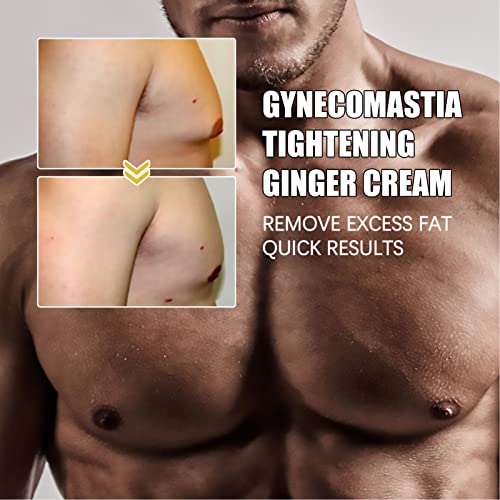 Crema de Jengibre para Apretar la Ginecomastia, Crema Reafirmante de los Músculos Pectorales de Fitness Crema Reductora de Celulitis en el Pecho Crema Reductora de Celulitis Crema Reafirmante en el Pe