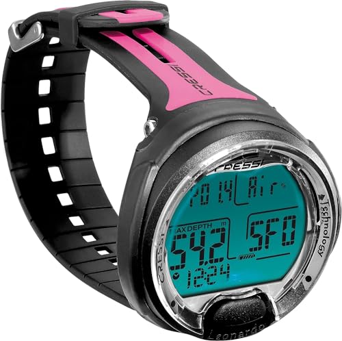 Cressi Leonardo Ordenador de Buceo, Adultos Unisex, Negro/Rosa