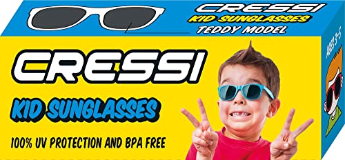 Cressi Teddy Sunglasses Gafas de Sol para niños, Juventud Unisex, Mascota de Agua/Rojo/Lente Ahumada, 3/5 Años