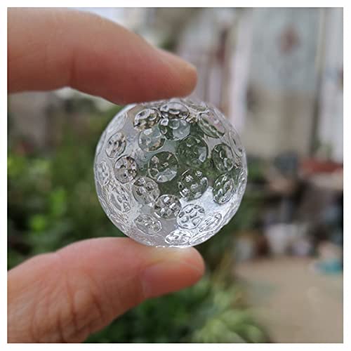 Cristal natural Bola de cristal púrpura de lepidolita natural, for decoración del hogar Piedra de cristal (tamaño: 6 cm) JITDEGMZ (Color : Golf Ball, Size : 30mm)