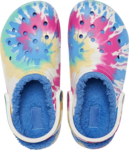 Crocs Classic Lined Tie-dye Clog, Zuecos Unisex adulto, Pastel Tie Dye, 37/38 EU