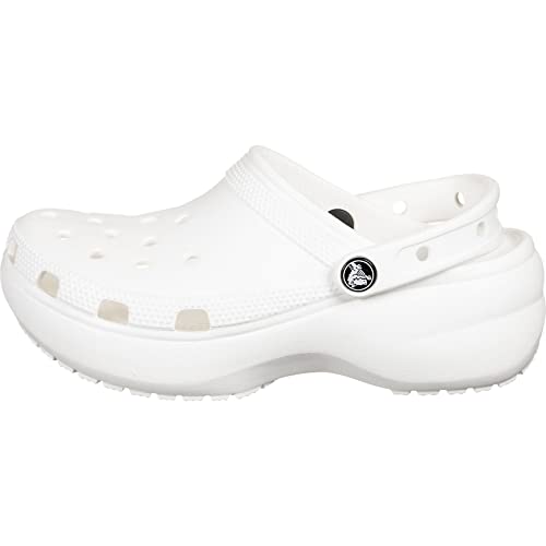 Crocs, Classic Platform Clog W, Zuecos Mujer, Blanco 39/40 EU