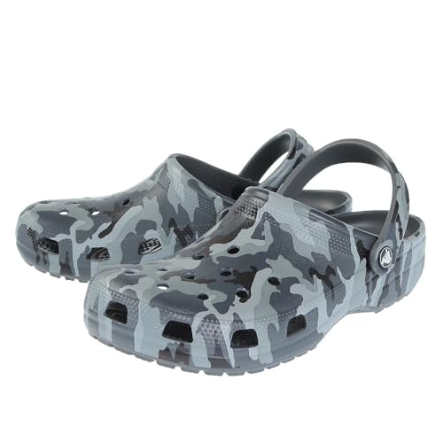 Crocs Classic Printed Camo Clog Zuecos Unisex Adulto,Slate Grey Multi,42/43 EU