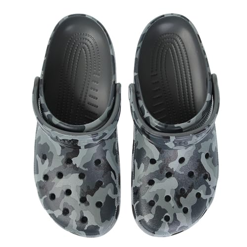 Crocs Classic Printed Camo Clog Zuecos Unisex Adulto,Slate Grey Multi,42/43 EU