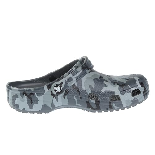 Crocs Classic Printed Camo Clog Zuecos Unisex Adulto,Slate Grey Multi,42/43 EU