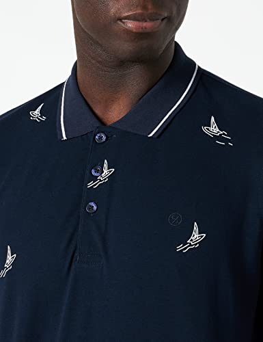 Cross 15699 Polo, Azul Marino, L para Hombre